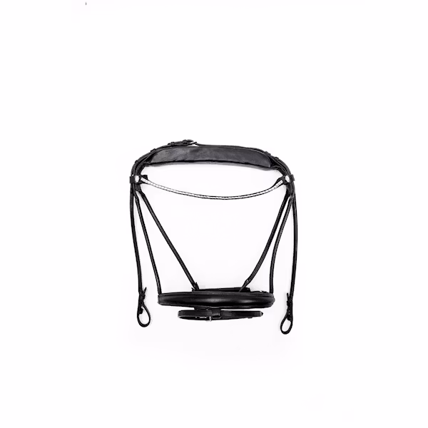Finesse Träns bridle svart , svart/brun nosgrimma