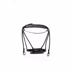 Finesse Träns bridle svart , svart/brun nosgrimma