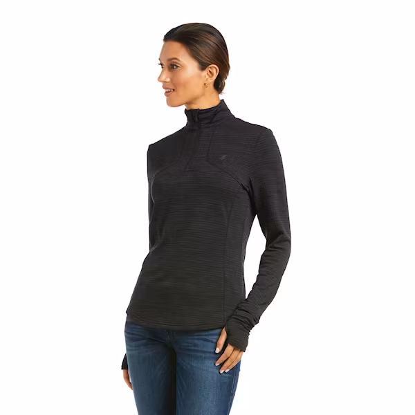Ariat Gridwork 1/4 Zip Baselayer svart