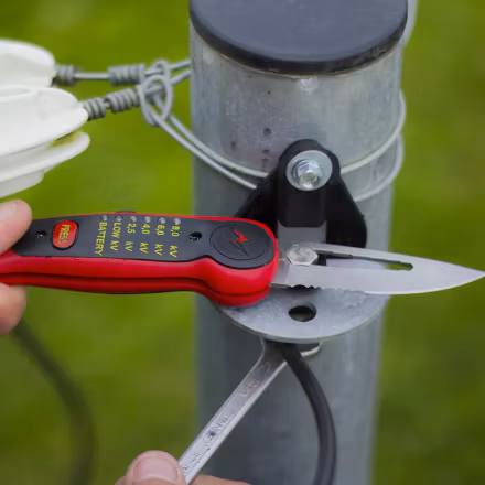 Hansbo Stängseltestare med kniv och bultspännare.
