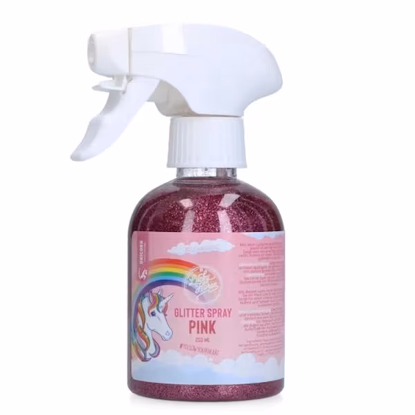 Lucky Horse Unicorn glitter spray silver,guld,rosa,grön. 250ml