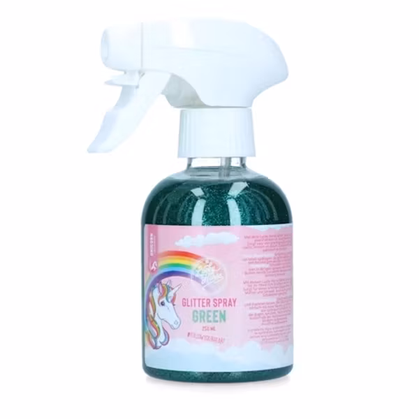 Lucky Horse Unicorn glitter spray silver,guld,rosa,grön. 250ml