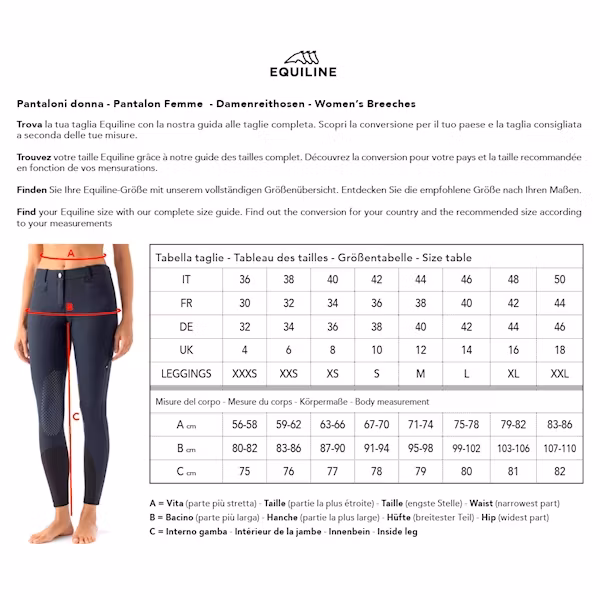 Equiline Curtef ridbyxa full grip svart