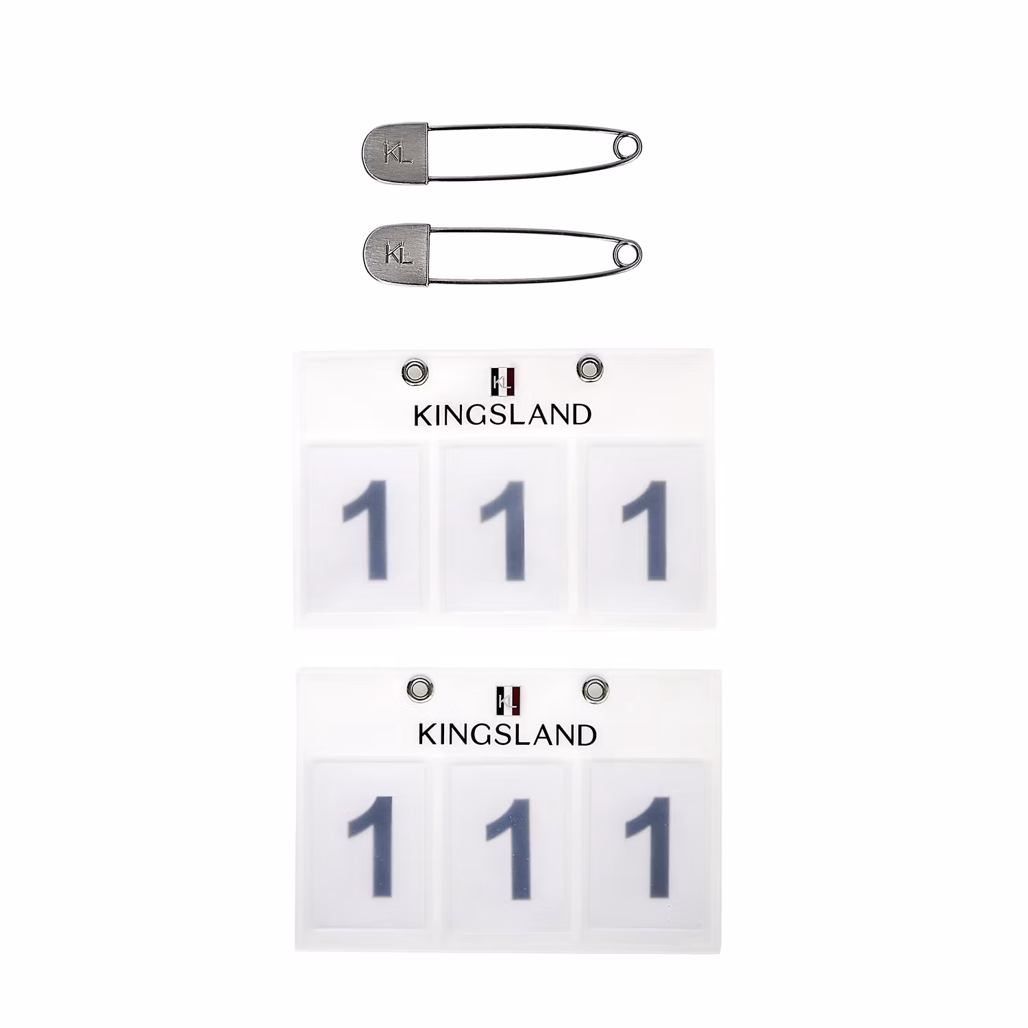 Kingsland Classic Nummerlapp 3 siffror vit 2-pack