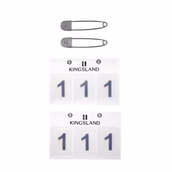 Kingsland Classic Nummerlapp 3 siffror vit 2-pack