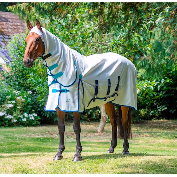 Shires Highlander Plus Eksem och flugtäcke vit