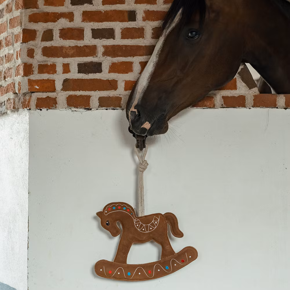 Hansbo Hästleksak Pepparkakshäst i Mocka