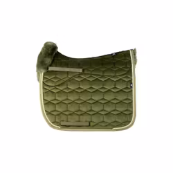 Mattes fårskinnsschabrak kant fram dressyr velvet olive L