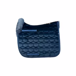 Mattes fårskinnsschabrak kant fram dressyr velvet navy L