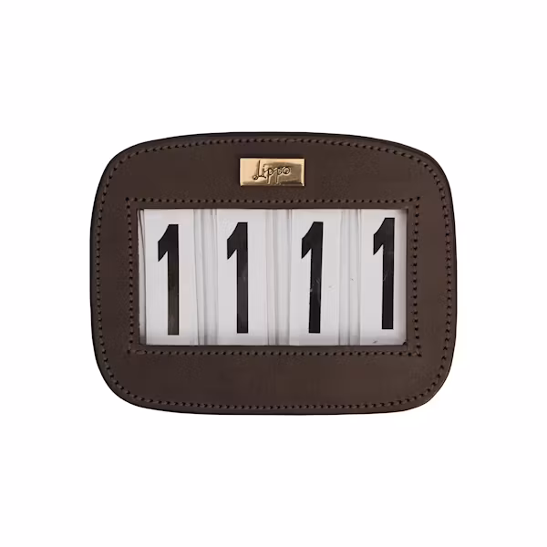 Lippo Nummerlapp läder rektangulär 3 färger