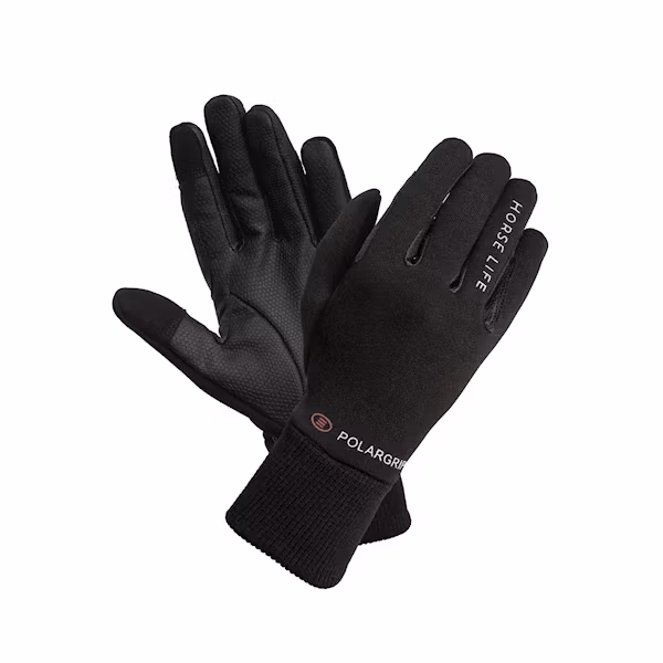 Horse life Polar grip vinterridhandskar svart