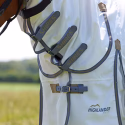 Shires Highlander Plus Eksem- och Flugtäcke, White/Air Force