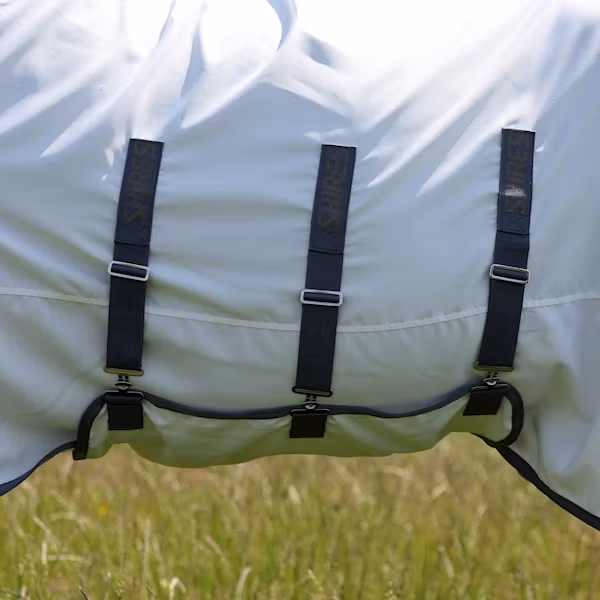 Shires Highlander Plus Eksem- och Flugtäcke, White/Air Force