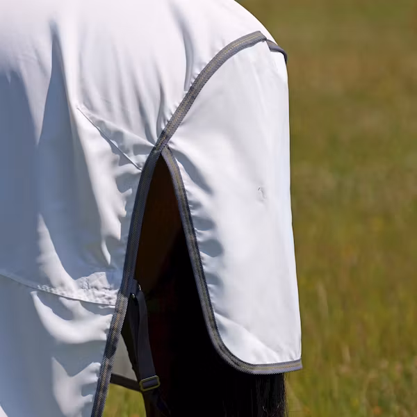 Shires Highlander Plus Eksem- och Flugtäcke, White/Air Force