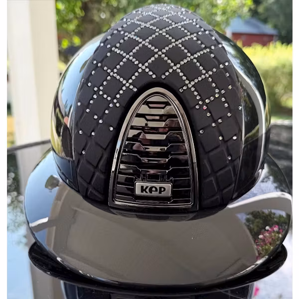 Kep Shine black Milano Satin Street  black/crystal silvernight grind Mirror, hakband svart stl M