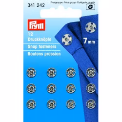 Trykknapp 7mm sølv