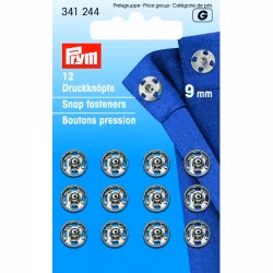 Trykknapp 9mm sølv