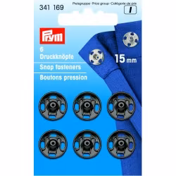 Trykknapp 15mm sort
