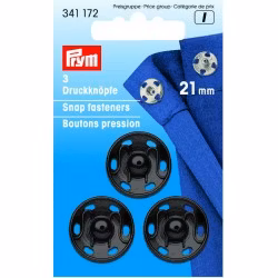 Trykknapp 21mm sort