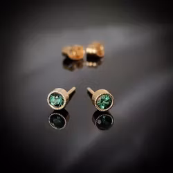 Tealgröna Turmaliner - 18K örhängen Fairtrade