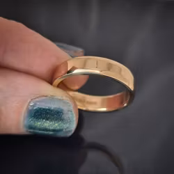 Slät ring i 18K vitt guld - 5 mm