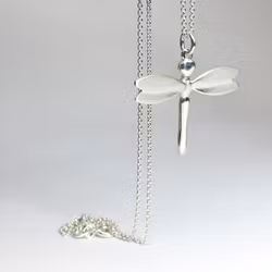 Trollslända - hängsmycke i silver