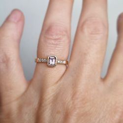 Dusty Rose safirring
