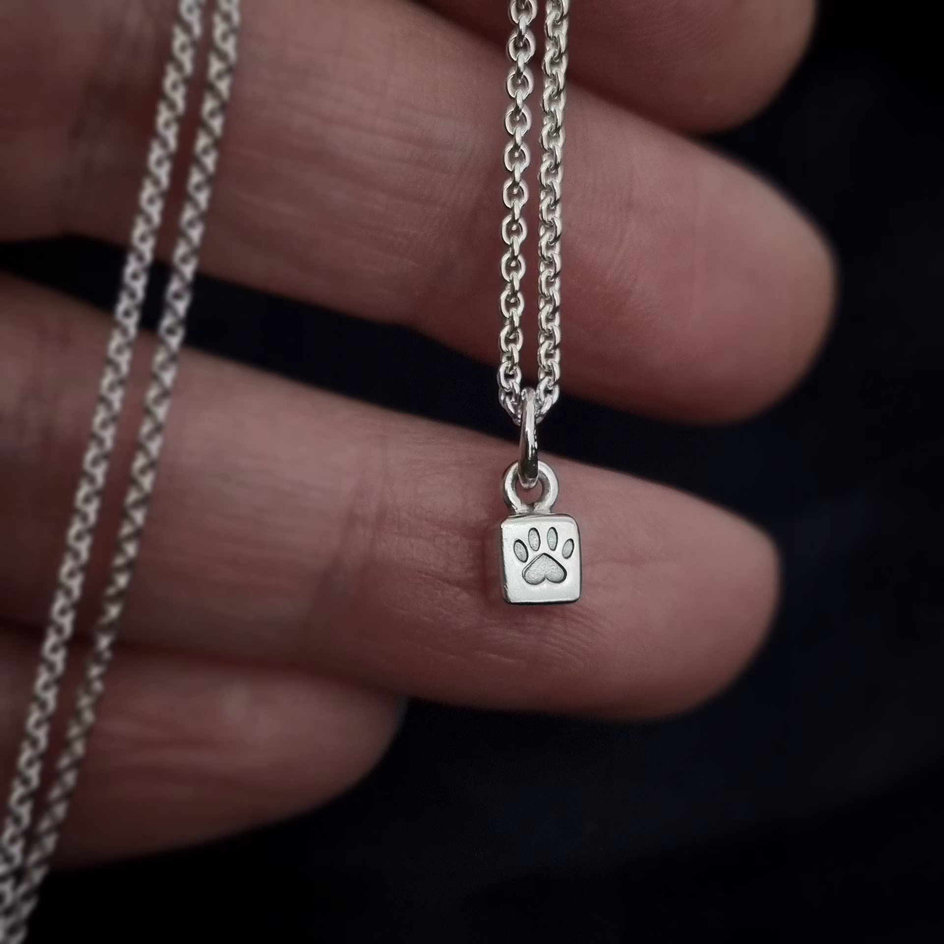 Lovepaws Tiny Paw - minihänge i silver