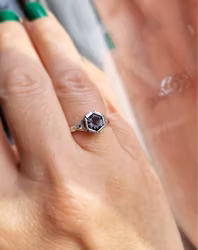 Smokey Turmalin Hexagon FairTrade