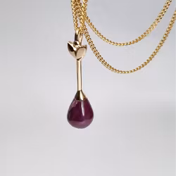 Rubindroppe 10 x 8 mm