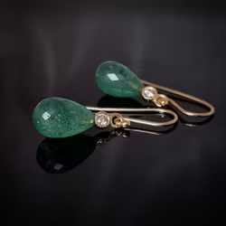 Skogsdroppar - Aventurin och diamantörhängen