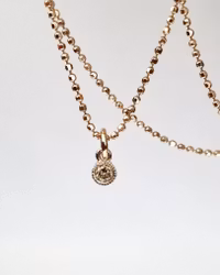 Coffeediamant 0,17 ct i guldfattning