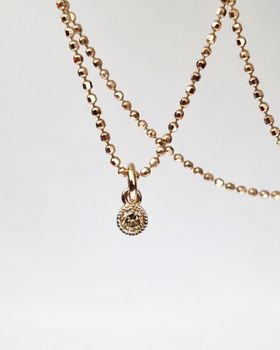 Coffeediamant 0,17 ct i guldfattning