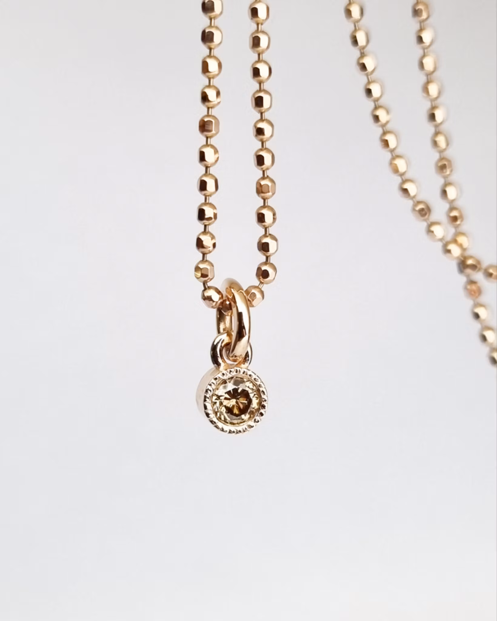Coffeediamant 0,17 ct i guldfattning