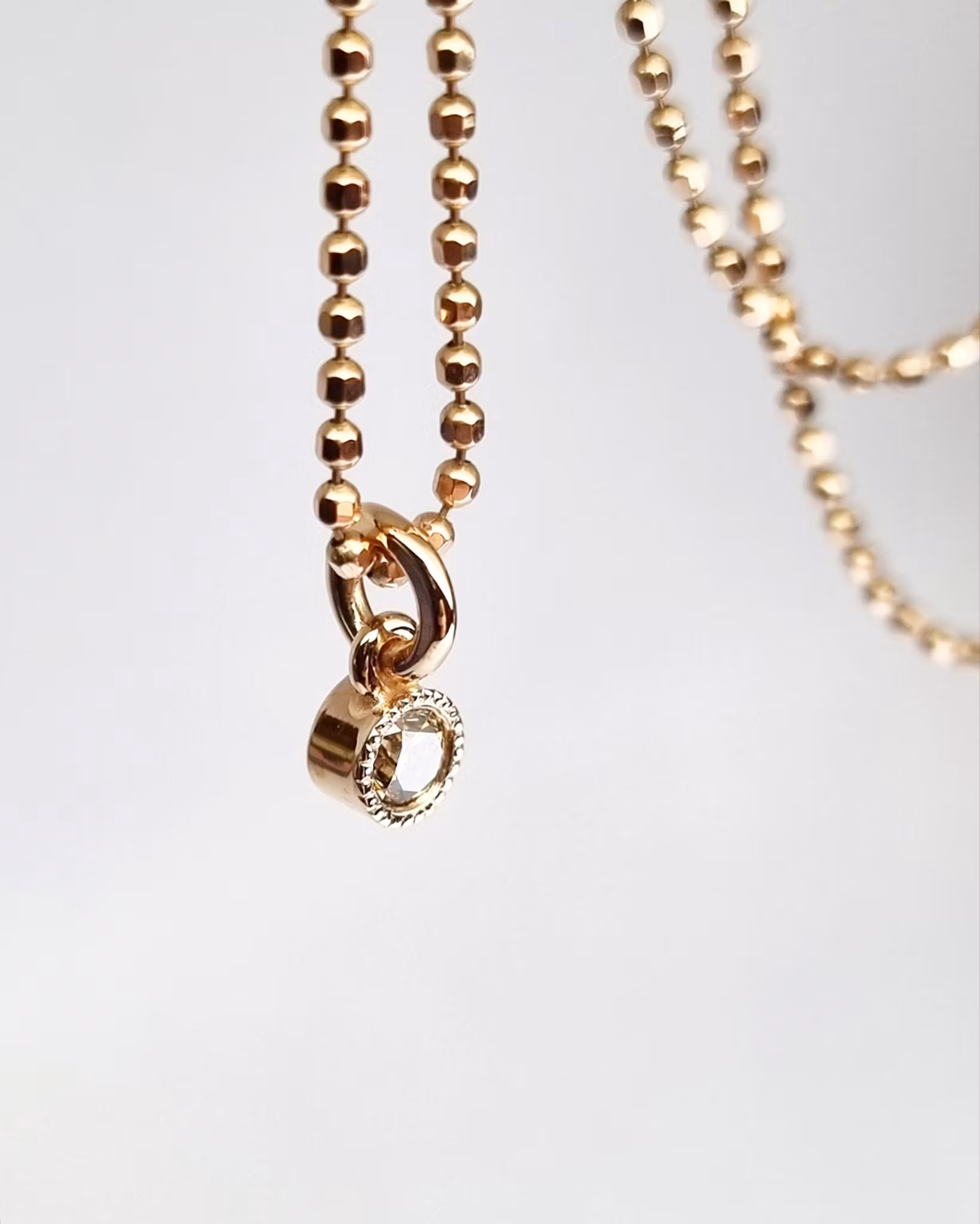Coffeediamant 0,17 ct i guldfattning