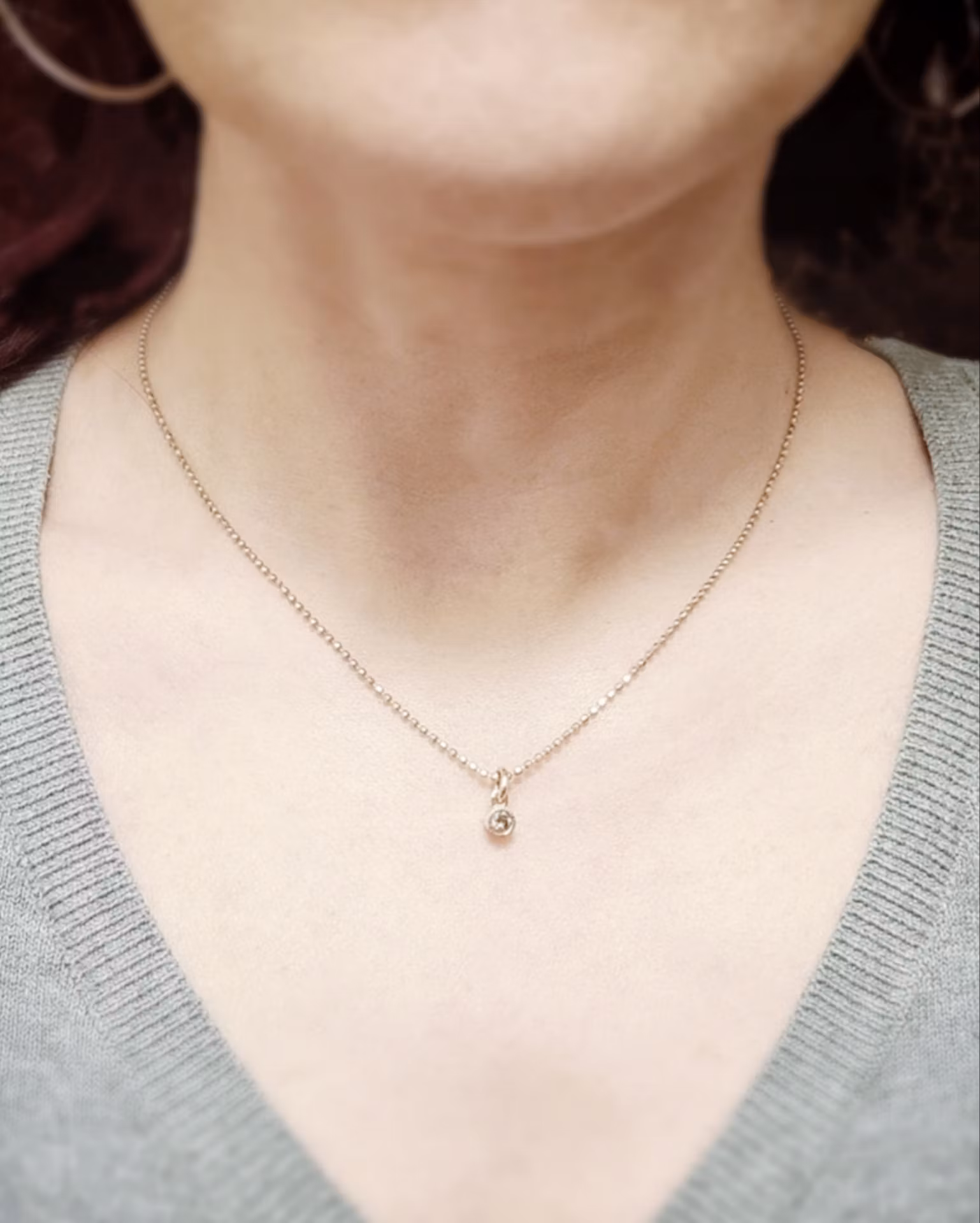 Coffeediamant 0,17 ct i guldfattning