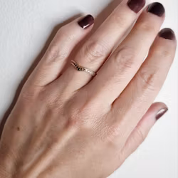 Choklad & Champagne - Diamantring i 18K