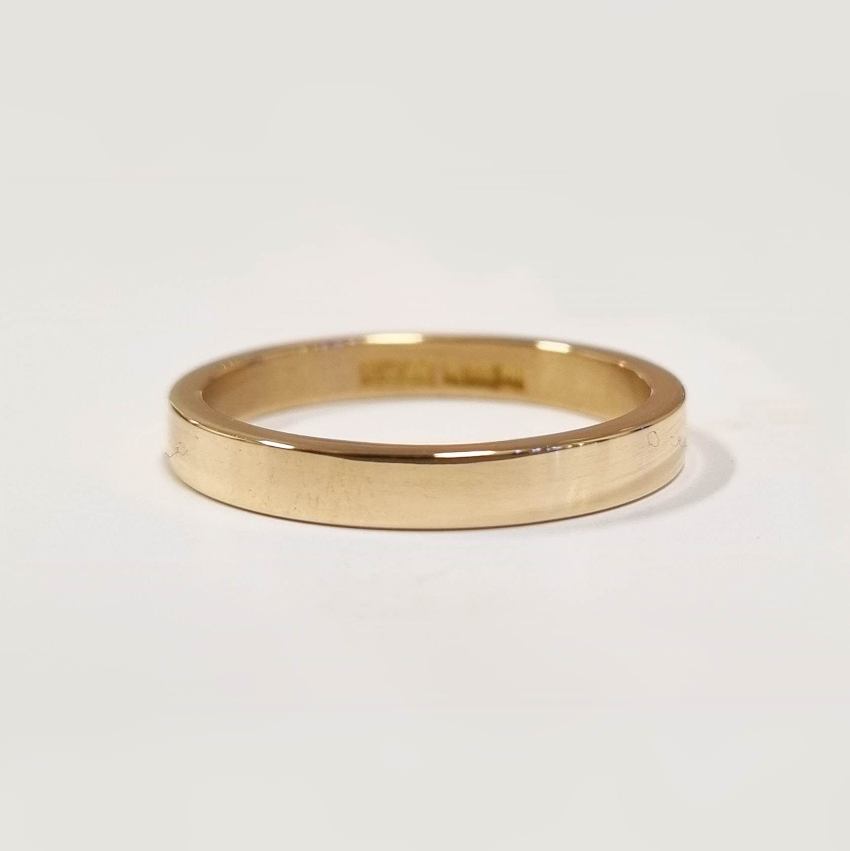Slät ring 18K - 3 mm