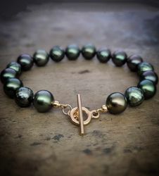 Tahitipärlor - Armband med 18 K lås