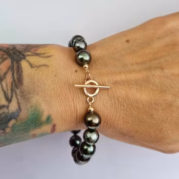Tahitipärlor - Armband med 18 K lås