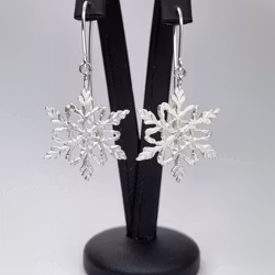 Snöflingor - stora silverörhängen