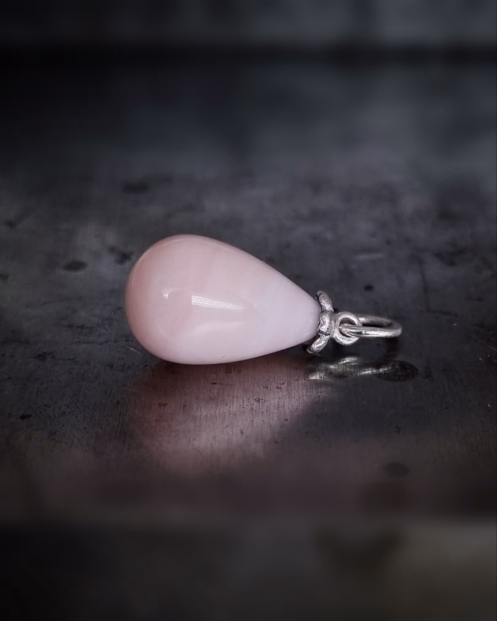 Rosa Opal från Mexiko - Hängsmycke i silver