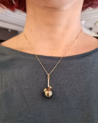 Found ya! - 18K guldhänge med Tahitipärla