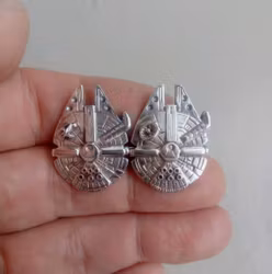 Millennium falcon - manchettknappar i silver