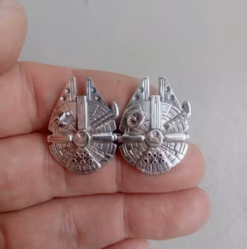 Millennium falcon - manchettknappar i silver