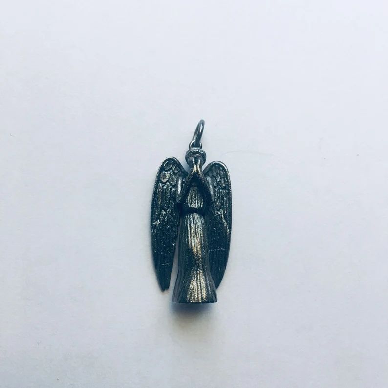Weeping Angel silver necklace