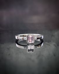 Cotton Candy - 18K vitguldsring med rosa Safir och briljanter