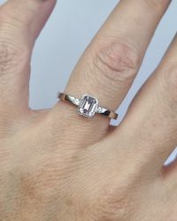 Cotton Candy - 18K vitguldsring med rosa Safir och briljanter