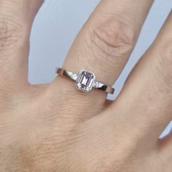 Cotton Candy - 18K vitguldsring med rosa Safir och briljanter