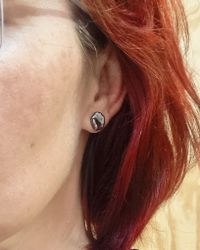 Tahitipärlor keshi - örhängen i 18K